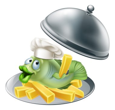 Balık ve cips tabağı