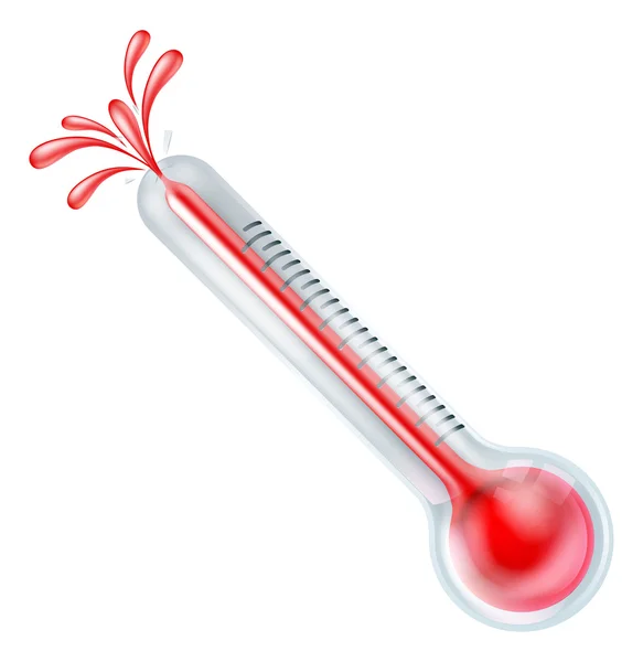 Thermomètre à éclatement chaud — Image vectorielle