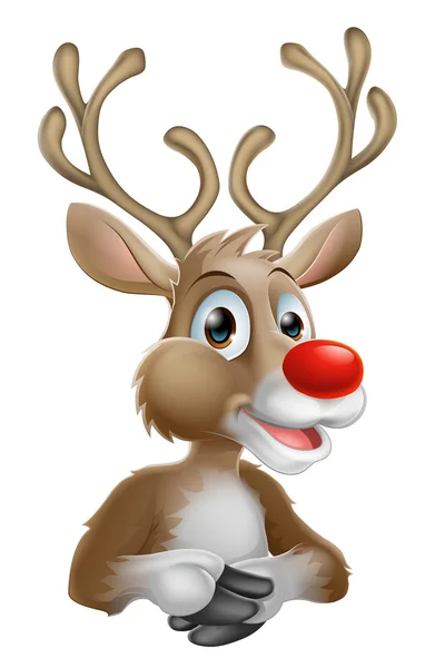 Christmas Cartoon Reindeer — Stock Vector