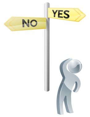 Yes or No choice clipart