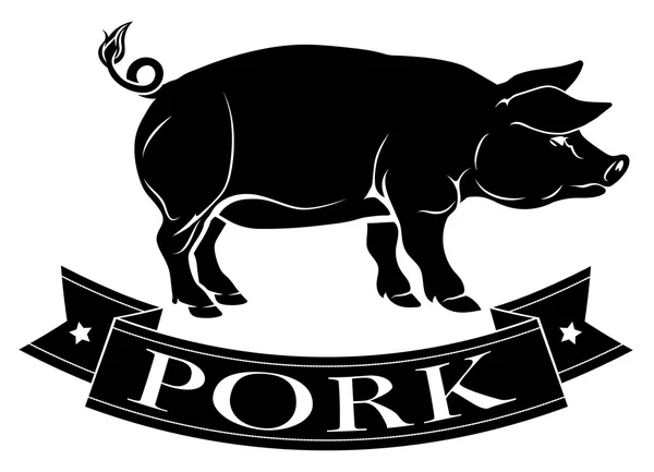 豚のアイコン — ストックベクタ