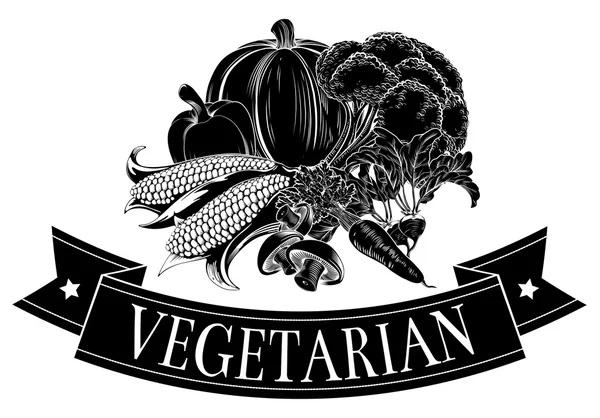 Ikone der vegetarischen Ernährung — Stockvektor