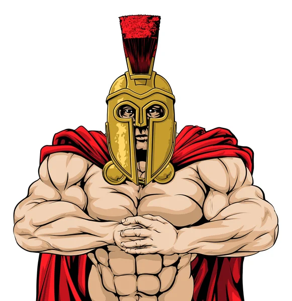 Breng het Spartaanse mascotte — Stockvector