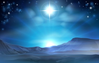 Christmas Nativity Star of Bethlehem clipart