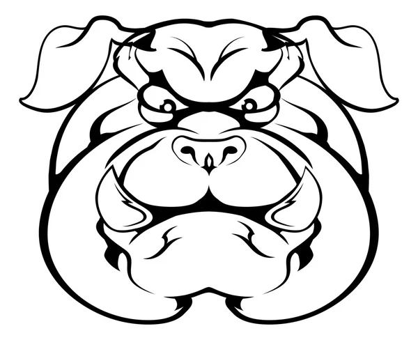 Bulldog character face — Stock Vector
