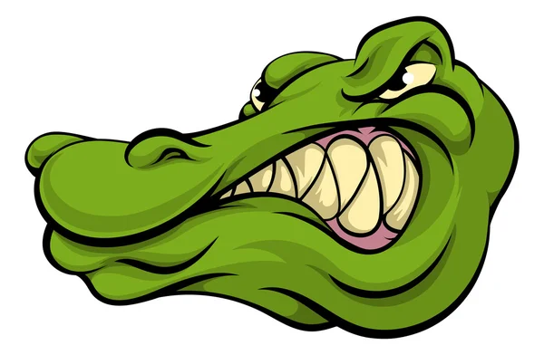 Alligator eller krokodil maskot — Stock vektor