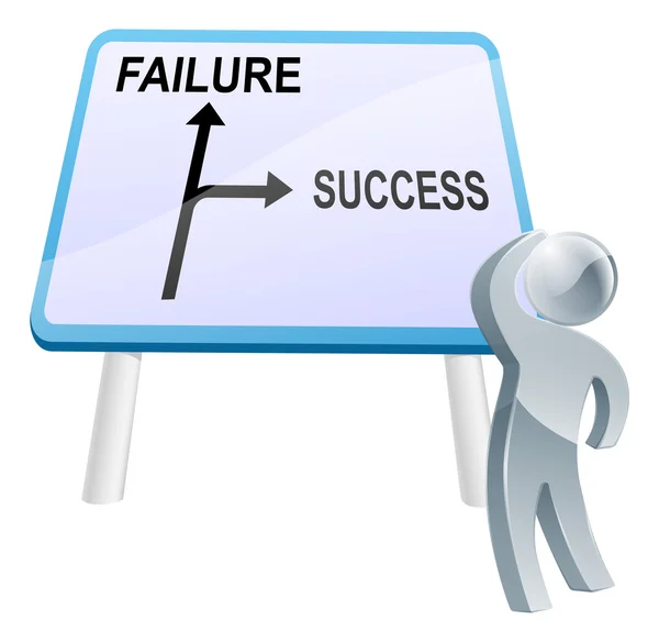 Sukces lub niepowodzenie znak — Wektor stockowy