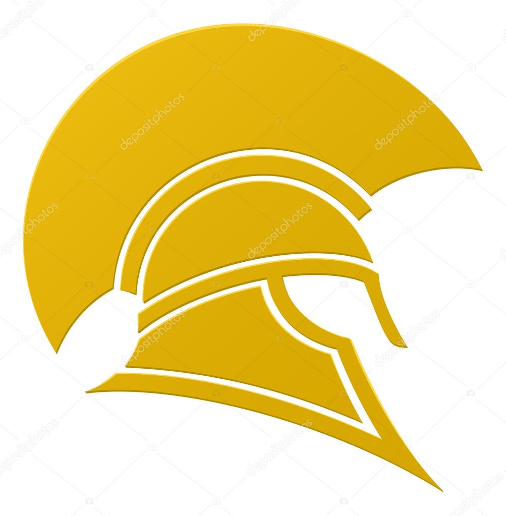 An imposing Spartan or Trojan helmet in profile icon