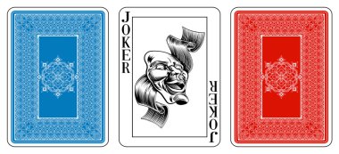 Poker Joker oyun kağıdı boyutu artı işareti ters çevir