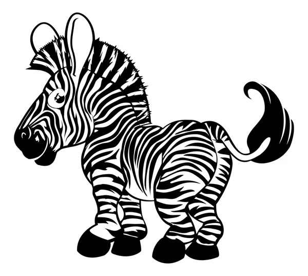 Zebra preta e branca —  Vetores de Stock