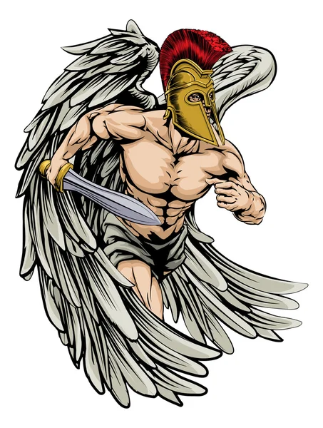 Warrior angel — Stock Vector