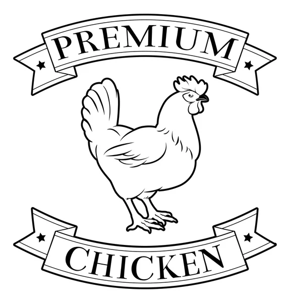 Icona di pollo Premium — Vettoriale Stock