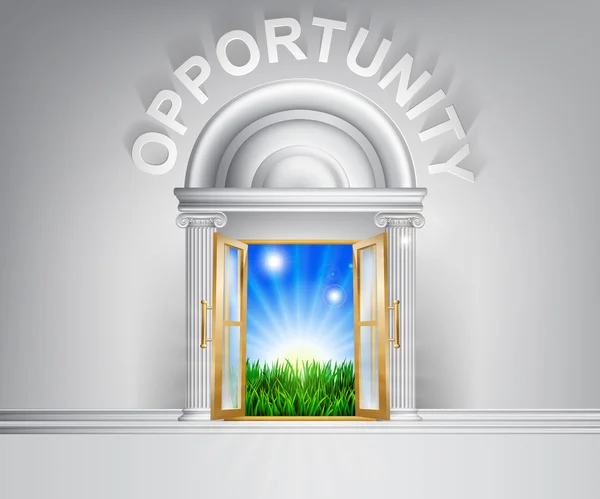 Concepto de puerta a oportunidad — Vector de stock