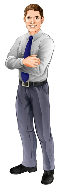 衬衫和领带的男人 — 图库矢量图片