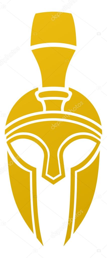 An imposing Spartan or Trojan helmet from the side icon