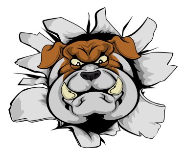 Smashing bulldog maskot
