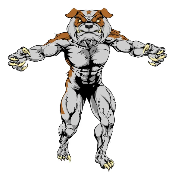 Bulldog sport mascotte — Stockvector