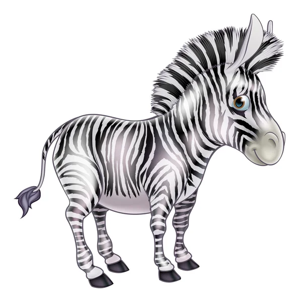 Cute cartoon zebra — Stock Vector