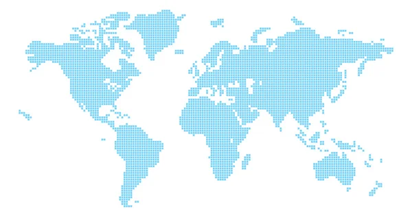 正方形の世界地図 — ストックベクタ