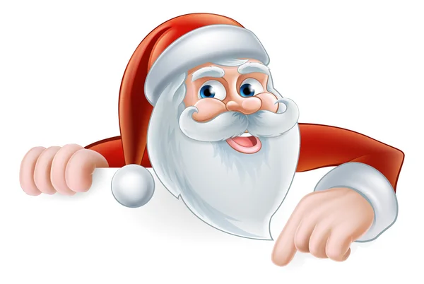 Kreskówka Santa wskazując — Wektor stockowy