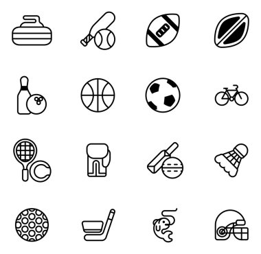 Sports icons set clipart