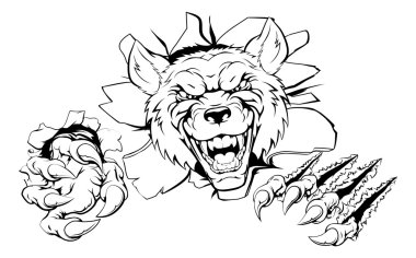 Kurt maskot dışarı smashing