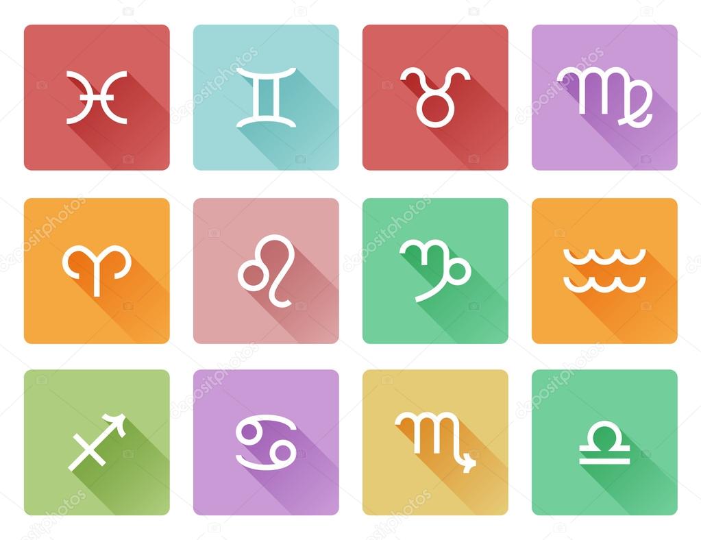 Zodiac horoscope sign icons