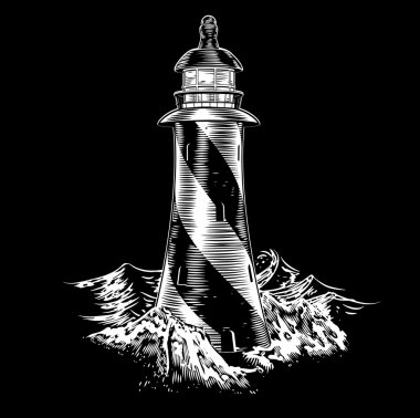 Lighthouse vintage style