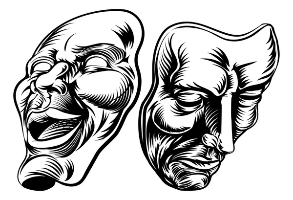 Masques de théâtre — Image vectorielle