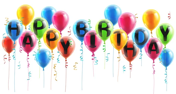 Happy Birthday Party Balloons — Stock Vector