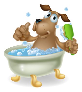 Köpek şampuanı karikatür