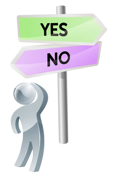 Ναι ή όχι απόφαση — Διανυσματικό Αρχείο