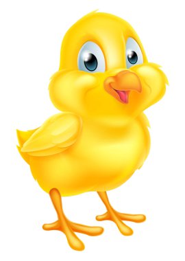 Cartoon baby chicken Easter cute chick bird