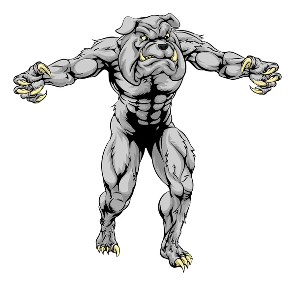 Mascotte de Bulldog sport effrayant — Image vectorielle