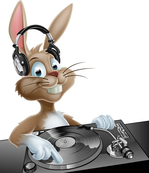 DJ Easter Bunny — Stockvector