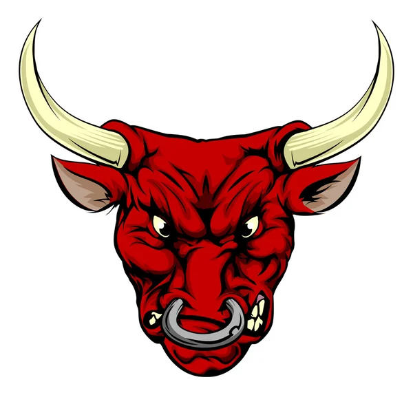 Wütendes Red-Bull-Maskottchen — Stockvektor