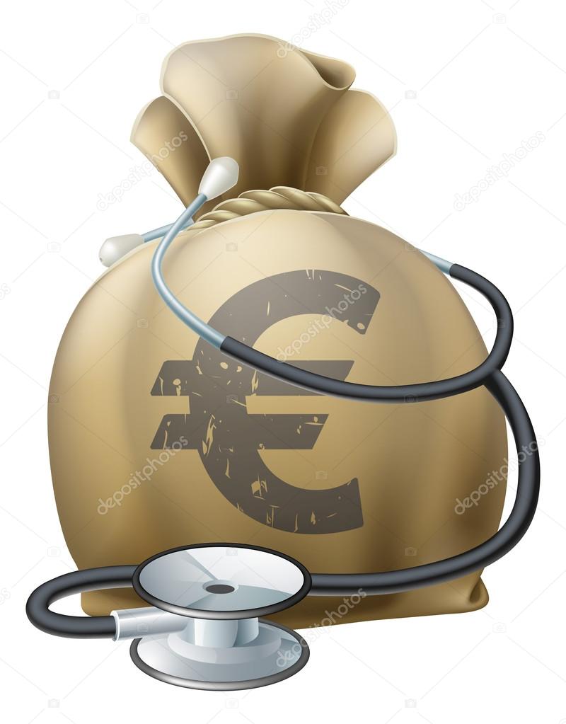 Euro Money Sack and Stethoscope