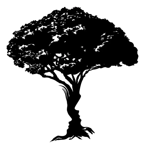 Концепція обличчях дерево — стоковий вектор