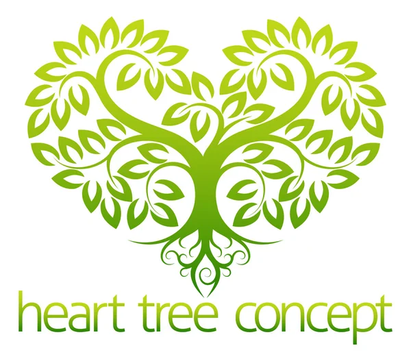 Cuore albero concetto — Vettoriale Stock