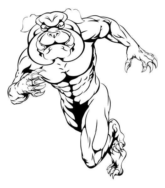 Mascotte de Bulldog sprint — Image vectorielle