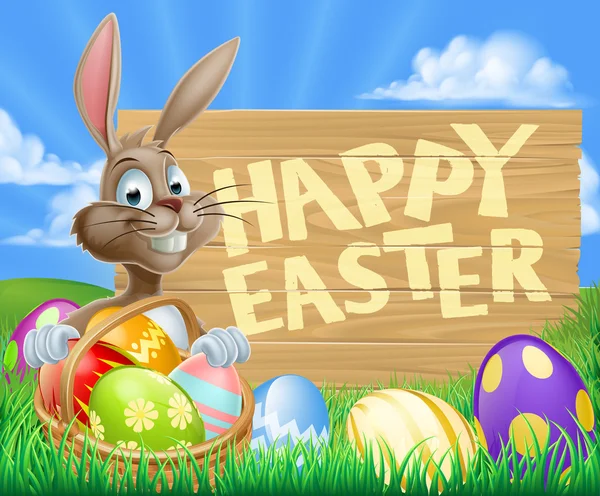 Easter Bunny ei teken — Stockvector