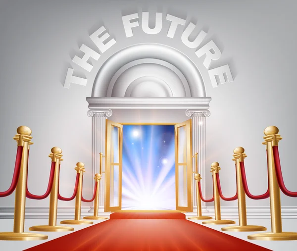 De toekomstige Red Carpet deur — Stockvector