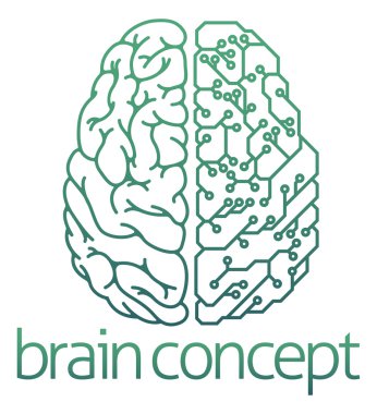 Beyin yarım elektrik devre kartı kavramı