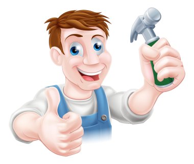 adam tutarak çekiç