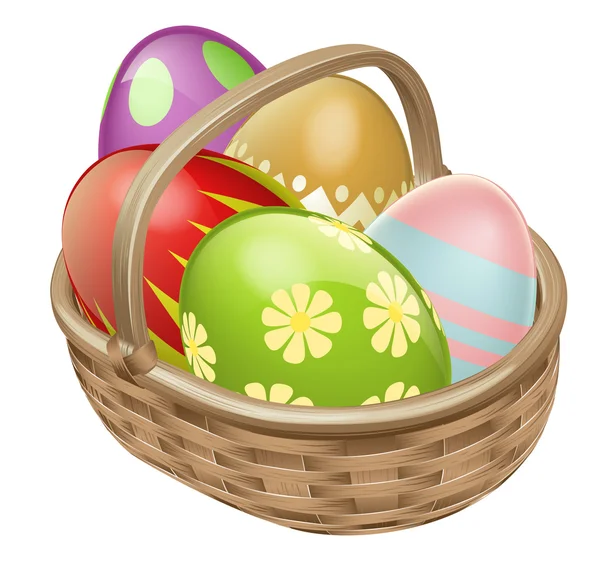 Easter Egg Hamper — Stock Vector