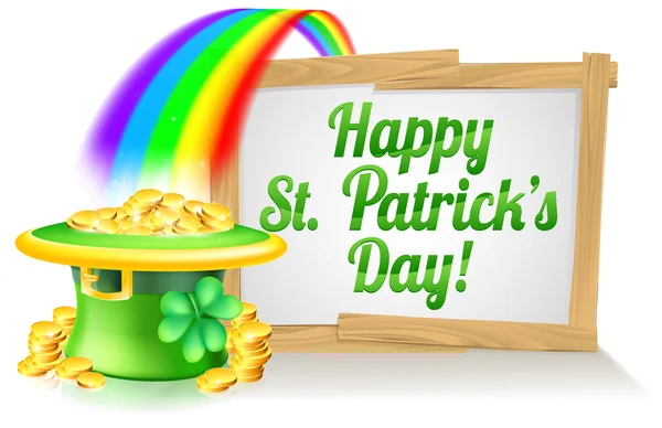 Sinal feliz do dia de St Patricks — Vetor de Stock