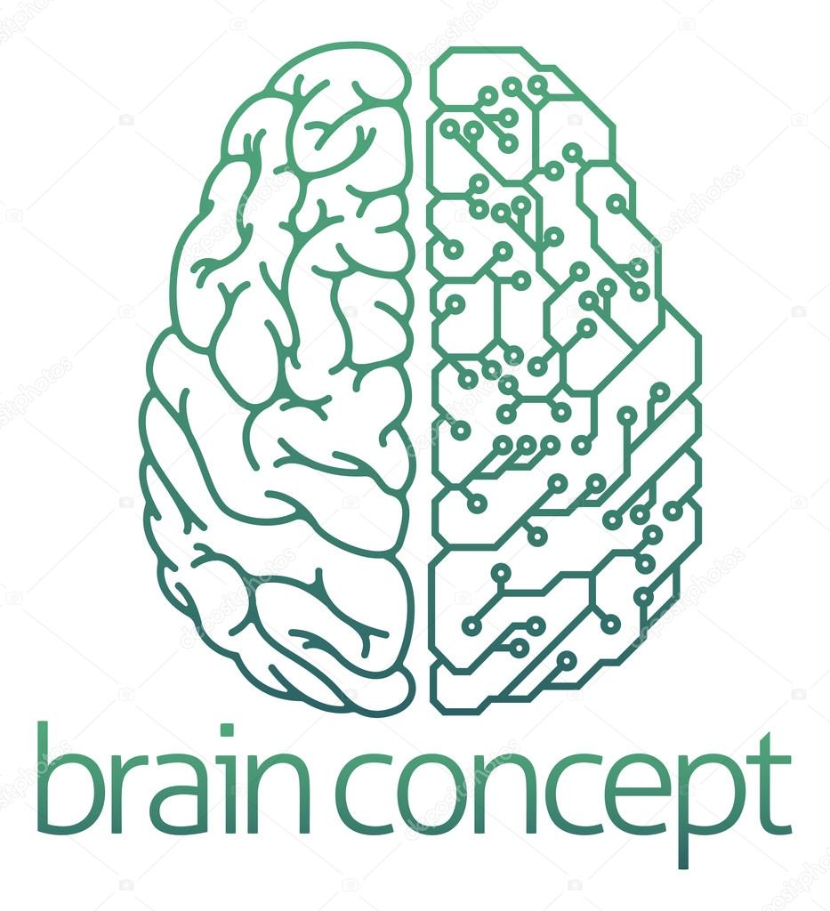 Brain half electrical circuit board concept