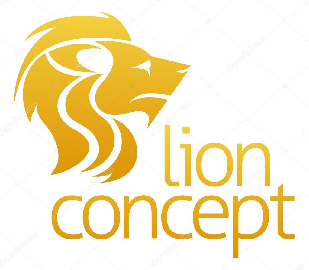 An abstract illustration of a lion concept design