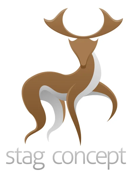 Stag deer concept design — Stock Vector