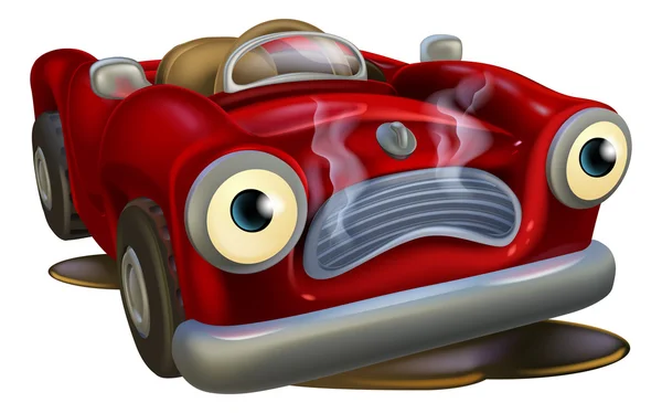 Cartoon car needing repair Stock Illustration